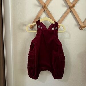 Kids Burgundy Overalls